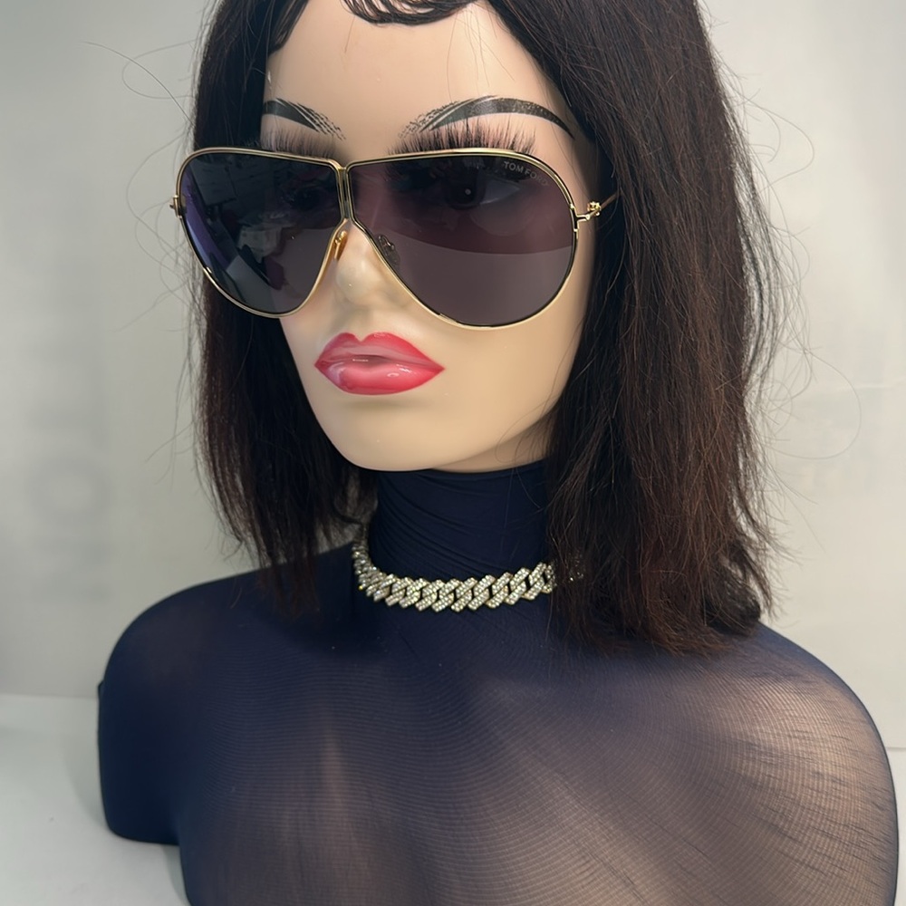 New Authentic Tom Ford FT1158 Keating 30A 71 Shiny Deep Gold Sunglasses